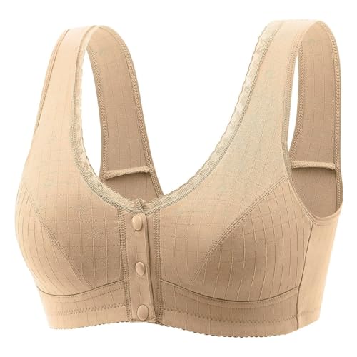 2025 Daisy Bras for Older Women Front Closure Bras Push Up Bra No Underwire Plus Size Front Comfortable Bras